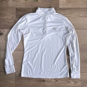 Kingsland Mimi equestrian long sleeve white show shirt M